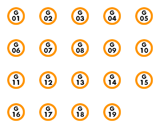[LINE絵文字]地下鉄銀座線のナンバリングの画像一覧