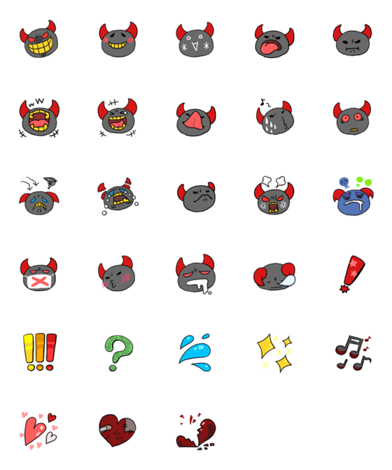 [LINE絵文字]可愛い悪魔くんの画像一覧