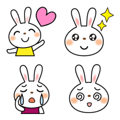 [LINE絵文字] かわいい笑顔のうさぎの画像