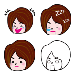 [LINE絵文字] タレ目のかあさん毎日使える絵文字の画像