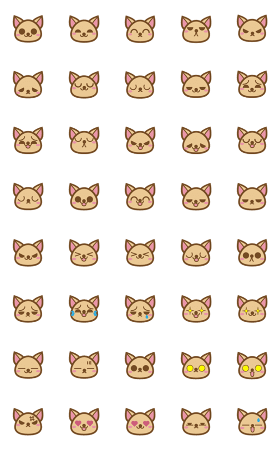 [LINE絵文字]Emoji of Cute Catの画像一覧