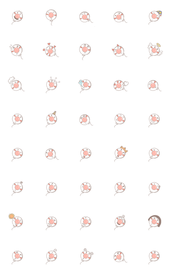 [LINE絵文字]Many balloons Emojiの画像一覧