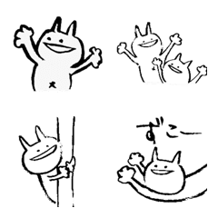 [LINE絵文字] 猫と顎の画像