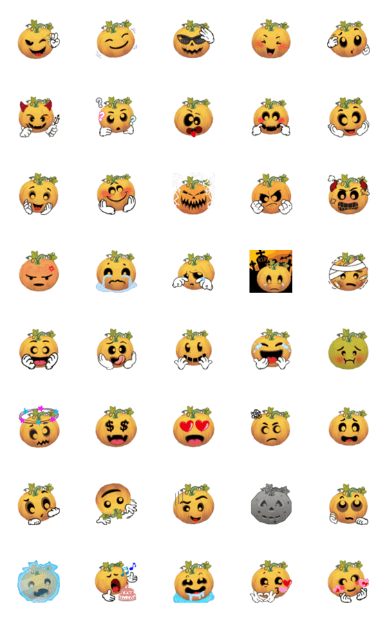 [LINE絵文字]emoji Pumpk 4 - emojiの画像一覧
