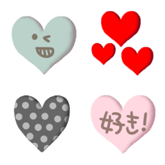 [LINE絵文字] ♥️ニコニコ顔や柄ものハート♥️の画像