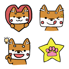 [LINE絵文字] shibaken piece no emojiの画像