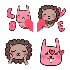 [LINE絵文字] Lapin et fleur . emojiの画像