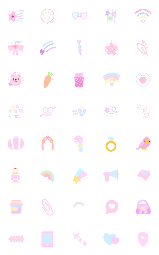 [LINE絵文字]Cute Pastelの画像一覧