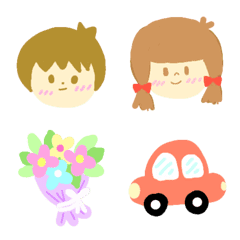 [LINE絵文字] Cutie emoji : funny pastelの画像
