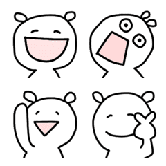 シンプル ゆるいやしろくまの絵文字メイン画像