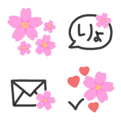 [LINE絵文字] 春♡さくらミックス絵文字(1)の画像