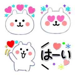 [LINE絵文字] 北欧風♡うさぎ絵文字の画像