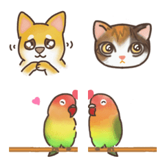[LINE絵文字] Sihba Inu and birdsの画像