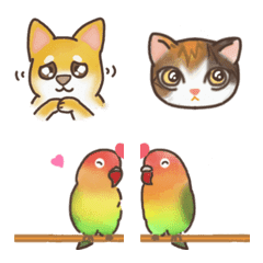 Sihba Inu and birdsの絵文字メイン画像