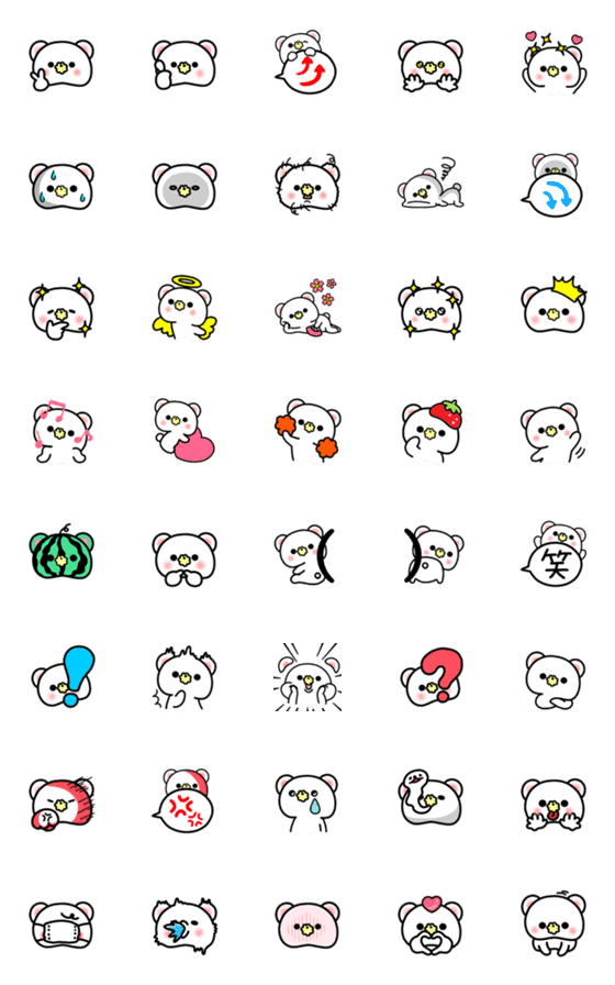 [LINE絵文字]ふくくま絵文字1の画像一覧