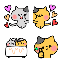 [LINE絵文字] 双子猫のすず♡らん～絵文字～の画像