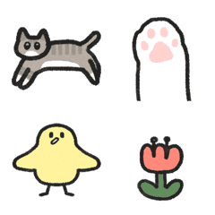 [LINE絵文字] 色とりどりの猫の画像