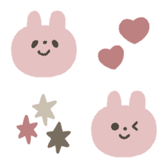 [LINE絵文字] Pink lovelyうさぎ♡の画像
