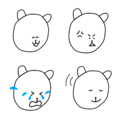 [LINE絵文字] 【いつでも使える】シロイクマ 絵文字の画像