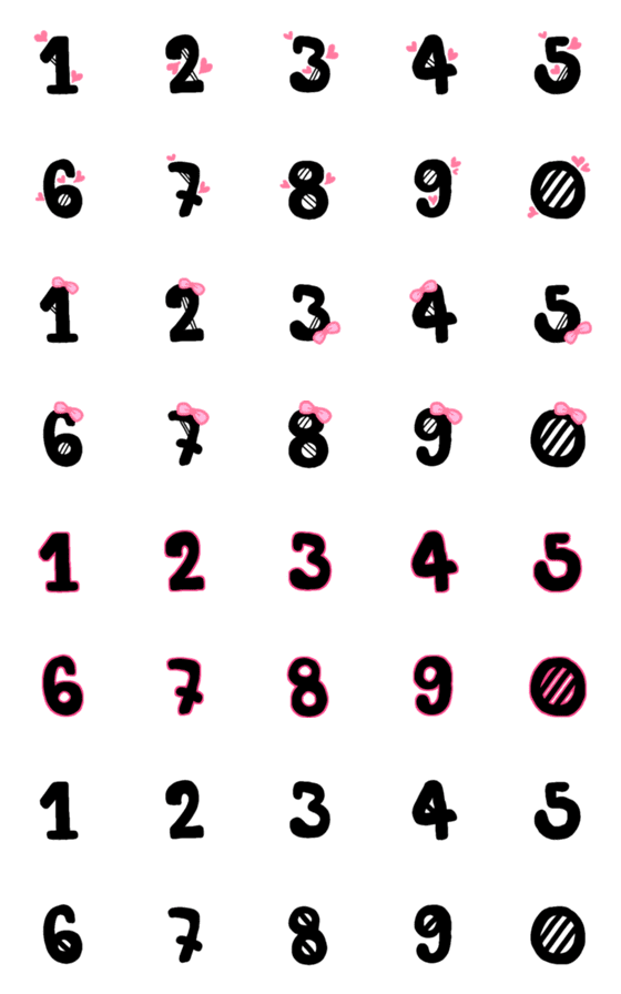 [LINE絵文字]Cutie emoji : blackpink numberの画像一覧