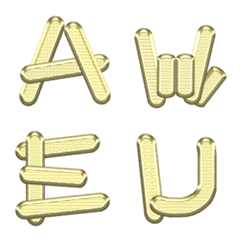 [LINE絵文字] 金地金 (A-Z) 絵文字 金の延べ棒の画像