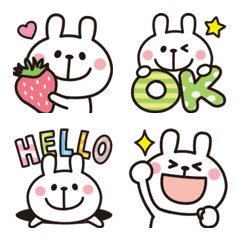 [LINE絵文字] 大人かわいい♡うさぎの絵文字9の画像