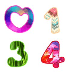[LINE絵文字] Cutie emoji : funny numberの画像
