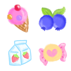 [LINE絵文字] Cutie emoji : kawaii sweety crayonの画像