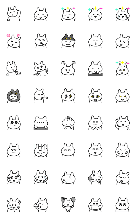 [LINE絵文字]ゆるかわにゃんこ emojiの画像一覧
