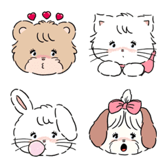 ラテとムース絵文字の絵文字メイン画像