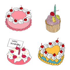[LINE絵文字] Happy birthday cakeの画像