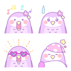 [LINE絵文字] ゆめかわいいフクロウさん絵文字の画像