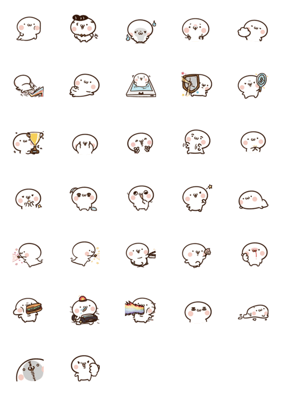 [LINE絵文字]Name small head QQ expression stickers2の画像一覧