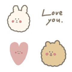 [LINE絵文字] fluffy animals mojiの画像