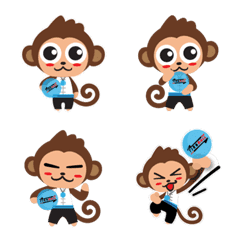 [LINE絵文字] TIRAKI Health Monkey Emojiの画像