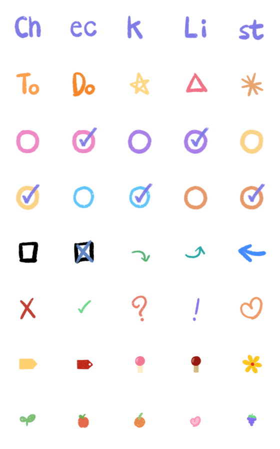 [LINE絵文字]Checklist emoji for workの画像一覧