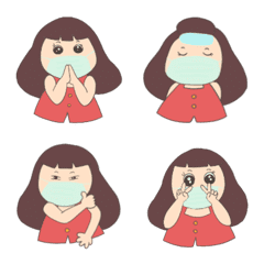 [LINE絵文字] MooWhan Girl Emojiの画像