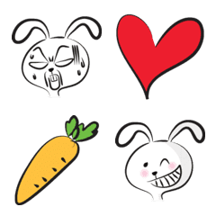 [LINE絵文字] ugly rabbit talkの画像