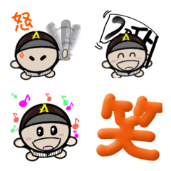 [LINE絵文字] 野球少年の絵文字の画像