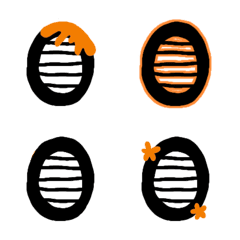 Cutie emoji : black orange number