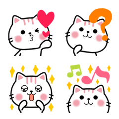 [LINE絵文字] おしゃれ猫❤可愛い顔100%ネクニャ絵文字の画像