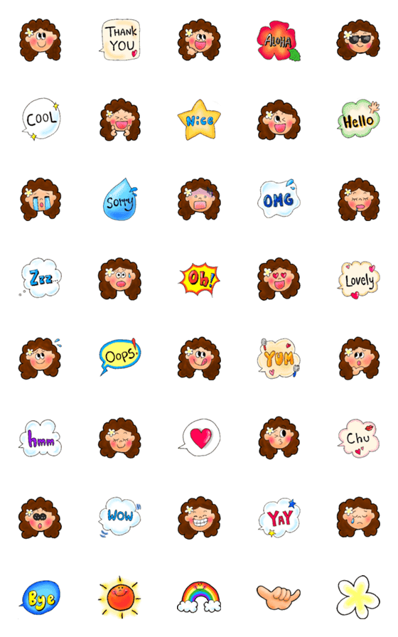[LINE絵文字]マイレちゃん絵文字の画像一覧
