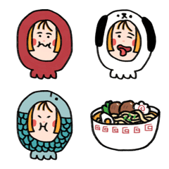 [LINE絵文字] tako girlの画像