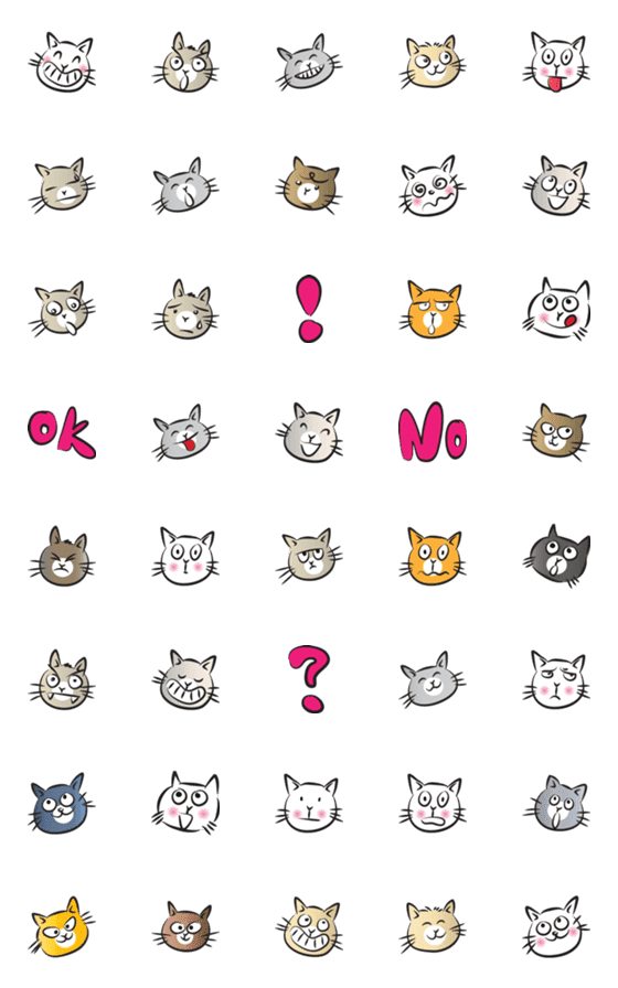 [LINE絵文字]FUNNY CAT TALKの画像一覧