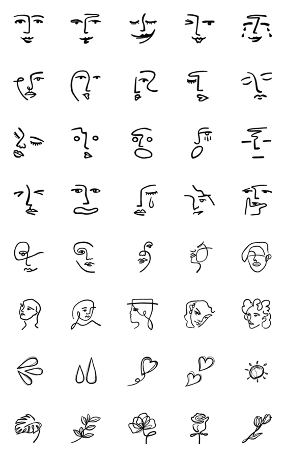 [LINE絵文字]Line Art _ EMOJIの画像一覧