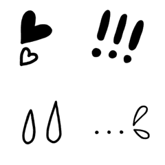 [LINE絵文字] モノトーンシンプル記号の画像