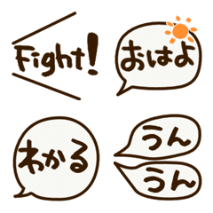 [LINE絵文字] シンプル無難な吹き出し絵文字の画像