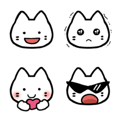 [LINE絵文字] ねこシンプルかわいい絵文字の画像