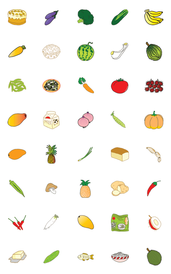 [LINE絵文字]Wenlan drawing food2の画像一覧