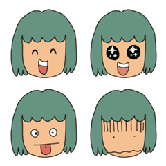 [LINE絵文字] Frisky Girl Emojiの画像
